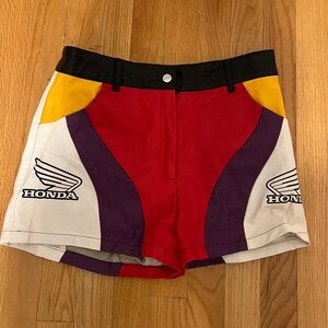 Vintage leather Honda shorts